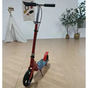 Trottinette à deux roues aluminium pliable pour jeunes enfants Scooter rouge antidérapant antidérapant poignées urbain loisir enfants adolescents Trottinette à deux roues aluminium pliable pour jeunes enfants Scooter rouge antidérapant antidérapant poignées urbain loisir enfants adolescents