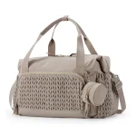 Sac à langer grande capacité sac à dos pour poussette bébé sac de voyage extérieur poche isolée coussin proxy khaki