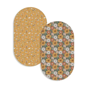 Set de deux sousverres design floral protection de surface décoration intérieure style moderne qualité premium usage domestique motifs floraux uniques