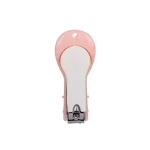 Coupeongles en acier inoxydable ergonomique design rose et blanc outil de soin des ongles pour usage personnel manucure à domicile style moderne et sûr