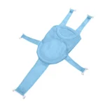 Coussin de bain bébé en forme de croix pliable antidérapant filet de bain tapis flottant siège baignoire réglable  Blue