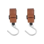 Crochets poussette forme S simili cuir brun organizateur chariot bébé accessoires poussette portage bébé sécurité qualité