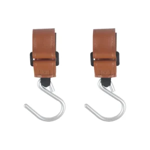 Crochets poussette forme S simili cuir brun organizateur chariot bébé accessoires poussette portage bébé sécurité qualité