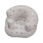 Siège d&rsquo;apprentissage bébé fauteuil gonflable apprendre à s&rsquo;asseoir portable tapis de bain coussin confortable PVC floral