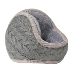 Pantoufles intérieures en tricot acrylique confort doux design moderne unisexe gris foncé douillet intérieur style cosy maison chaleureuse