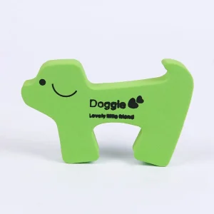 Accessoire bureau chien gomme effacer mignon stylisé Lovely little things Doggie vert vif plastique souple