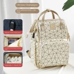 Sac à dos étanche USB design moderne pour maman sac à langer bébé style élégant compartiment amovible maternité portable