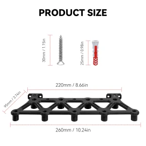 Organisateur mural pour tournevis support de rangement outils garage atelier plastique support mur montage facile rangement pratique non pliable noir design moderne qualité premium