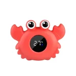 Compteur de température de bain pour bébé, eau numérique flottante, affichage LED, testeur de température, dessin animé de sécurité – Crab