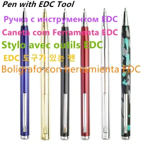 Stylo multifonction EDC portable outils métalliques pratiques cadeaux d&rsquo;anniversaire pour père accessoires d&rsquo;écriture élégants en acier 多种颜色可选