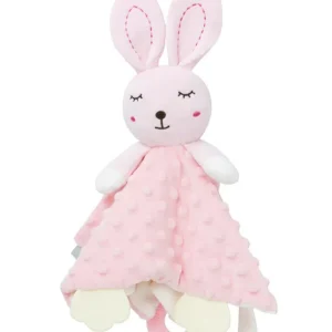 Doudou Lapin en Peluche Douce pour Bébé NouveauNé Jouet de Réconfort Accessoire de Confort Éveil et Sécurité