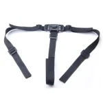 Ceinture de sécurité en nylon noir ajustable pour enfants adultes harnais sportif loisirs extérieur intérieur confortable durable