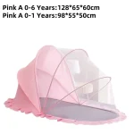 Tente antimoustiques pour lit bébé yourte pliable housse paresoleil 06 ans rose sécurité enfants espace jeu protection insectes design moderne Easy Poussette
