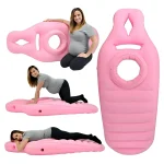 Oreiller gonflable pour femmes enceintes matelas de grossesse confort maternité rose