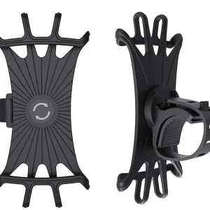 Support téléphone portable universel 360° poussette antidérapant silicone noir accessoire bébé