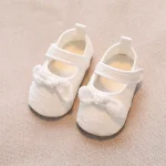 Chaussures bébé fille antidérapantes nœud papillon princesse printemps automne premier marcheur baptême mariage naissance