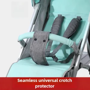 Protector crotch universel poussette bébé confort sécurité amorti protecteur entrejambe fixations sécurisées matériau doux