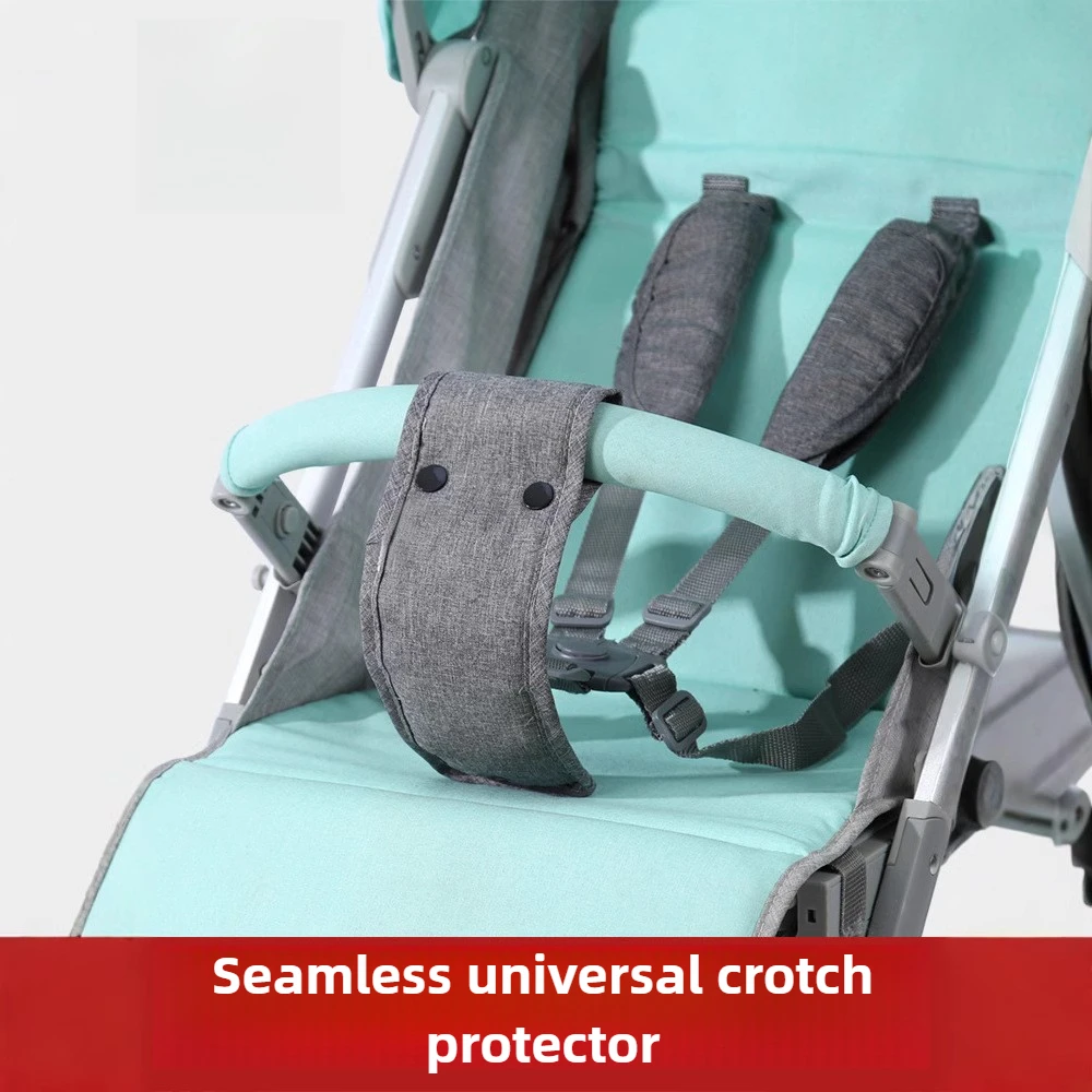 Protector crotch universel poussette bébé confort sécurité amorti protecteur entrejambe fixations sécurisées matériau doux