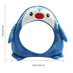 Coussin de voyage en forme de pingouin pour enfants accessoire confortable et sécuritaire pour bébés nounou confort optimal en voiture train ou avion