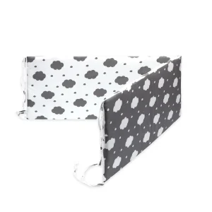Protection d&rsquo;aire de jeu pour enfants Parechocs en tissu rembourré Décoration murale avec motifs de nuages Sécurité douce pour chambre d&rsquo;enfant Accessoire détachable