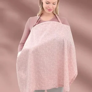 Couverture d&rsquo;Allaitement en Coton Bio Douce pour Intimité Mère Bébé Tablier de Portage Poussette Design Moderne