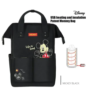 Disney Mickey Mouse sac à dos bébé sac à langer multifonctionnel design mignon USB chauffage Oxford matériau fonctionnalités parentales style moderne idéal pour sorties et voyages Disney Mickey Mouse sac à dos bébé sac à langer multifonctionnel design mignon USB chauffage Oxford matériau fonctionnalités parentales style moderne idéal pour sorties et voyages