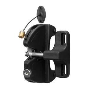 Loquet de porte à 2 voies verrouillable à clé serrure extérieure automatique clé de câble à ressort noir  Sécurité pour portail et clôture