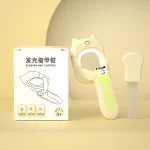 Coupeongles bébé LED lumière douce lame acier inoxydable polisseur inclus sécurité enfant 0 design ergonomique