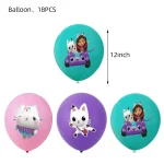 Balloons Gabby 12inch enfants fête anniversaire poupée chats décoration intérieure extérieure 18 pièces cadeau enfant fêtes thème Disney