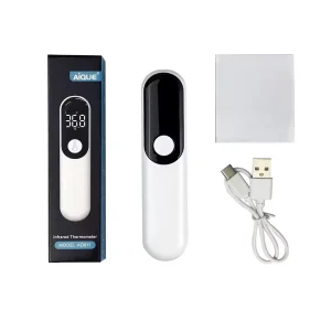 Thermomètre infrarouge sans contact AIQUE mesurage rapide et hygiénique pour bébé et adulte design moderne et élégant