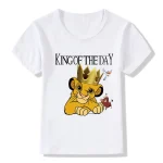 Costume de famille d&rsquo;anniversaire assorti, T-shirt à thème de dessin animé pour enfants, cadeau de fête amusant pour garçon, vêtements pour parents et grands-parents – KING OF THE DAY