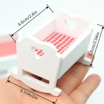 Lit miniature pour poupée 1:12 berceau de pépinière accessoire de décoration pour maison de poupée jouet éducatif pour enfant style charmant 1 pièce