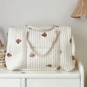 Sac de voyage pour bébé motifs ours sac à langer épaules style moderne fonctionnalité espaço weekend maman papa accessoire bébé