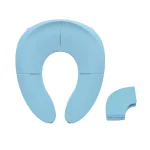 Siège d&rsquo;entraînement de toilette de voyage Portable pour bébé, siège de pot pliant, coussin d&rsquo;assistant d&rsquo;urine antidérapant – Blue