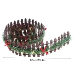 Décoration Noël guirlande clôture sapin lumières LED nœud rouge intérieur extérieur 90cm fêtes Noël maison salon cadeau