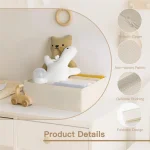 Organisateur de rangement pour vêtements bébé tiroir pliable chambre bébé rangement vêtements et jouets design minimaliste couleur beige