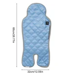 Couverture de siège voiture bébé poussette portebébé confort protection rembourré matelassé fermeture éclair light blue universal 4 saisons