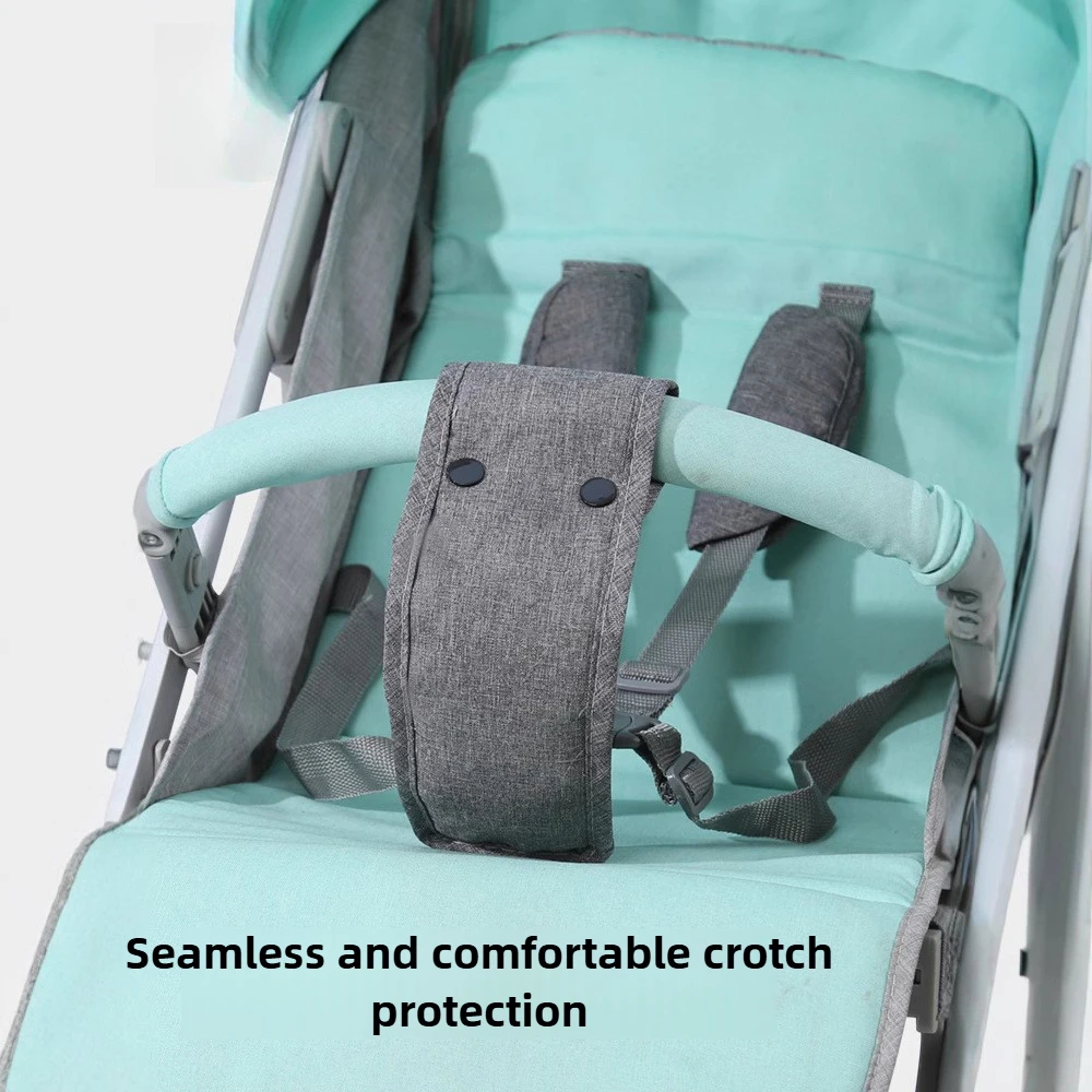 Protector crotch universel poussette bébé confort sécurité amorti protecteur entrejambe fixations sécurisées matériau doux