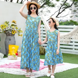 Costume de bain assorti enfant bébé fille garçon ensemble maillot de bain floral motif vague marin résistant à l&rsquo;eau rapid séchage été 2023