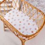 Draphousse pour berceau Happy Flute doux respirant élastique motifs enfantins 110×64 cm