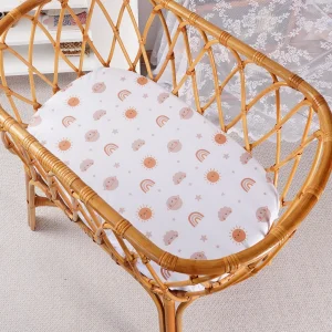 Draphousse pour berceau Happy Flute doux respirant élastique motifs enfantins 110×64 cm Draphousse pour berceau Happy Flute doux respirant élastique motifs enfantins 110×64 cm