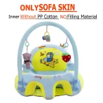 Siège d&rsquo;apprentissage bébé coussin de sécurité en peluche cristal chaise auxiliaire pour enfant canapé à dessin animé jouets en peluche style apaisant couleur ciel  38 ans