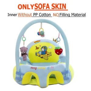Siège d’apprentissage bébé coussin de sécurité en peluche cristal chaise auxiliaire pour enfant canapé à dessin animé jouets en peluche style apaisant couleur ciel 38 ans Siège d’apprentissage bébé coussin de sécurité en peluche cristal chaise auxiliaire pour enfant canapé à dessin animé jouets en peluche style apaisant couleur ciel 38 ans