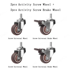 Roulettes meubles en caoutchouc pivotantes 4 pièces pour chariot berceau lit accessoire ménager universel robuste silence Roulettes meubles en caoutchouc pivotantes 4 pièces pour chariot berceau lit accessoire ménager universel robuste silence