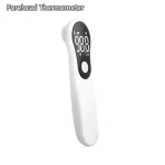 Thermomètre frontal infrarouge numérique pour bébé fièvre adultes sans contact portable précision médecine familiale design moderne qualité premium blanc