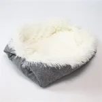 Lit doux compact pour animaux de compagnie coussin moelleux en tissu et peluche design moderne pour chat ou chien小型