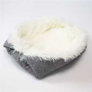 Lit doux compact pour animaux de compagnie coussin moelleux en tissu et peluche design moderne pour chat ou chien小型