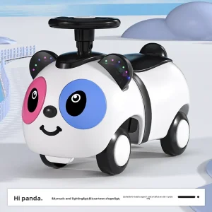 Voiture à pousser pour enfants en forme de panda jouet éducatif avec lumière et musique blanc bleu et rose pour 15 à 5 ans Voiture à pousser pour enfants en forme de panda jouet éducatif avec lumière et musique blanc bleu et rose pour 15 à 5 ans