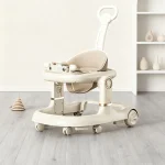 Trotteur Multifonctionnel 4 en 1 pour Bébé Con conception Antiarc et Antibasculement Roues Pivotantes Silencieuses 360° Couleur Unie Idéal pour 6 à 18 Mois Équipement Sécuritaire pour Enfant