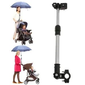 Support de parapluie réglable pour poussette bébé bras universel protection soleil pluie aluminium léger facile montage style moderne